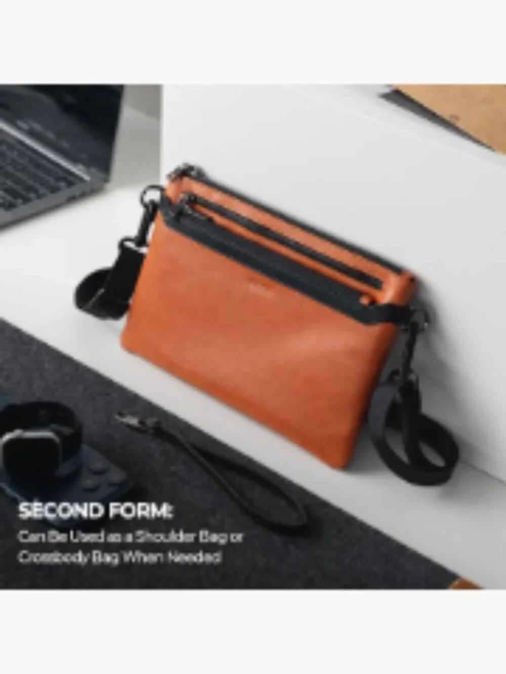 RFID Blocking Clutch Bag for Men, Large Wristlet Wallet, Business Handbag